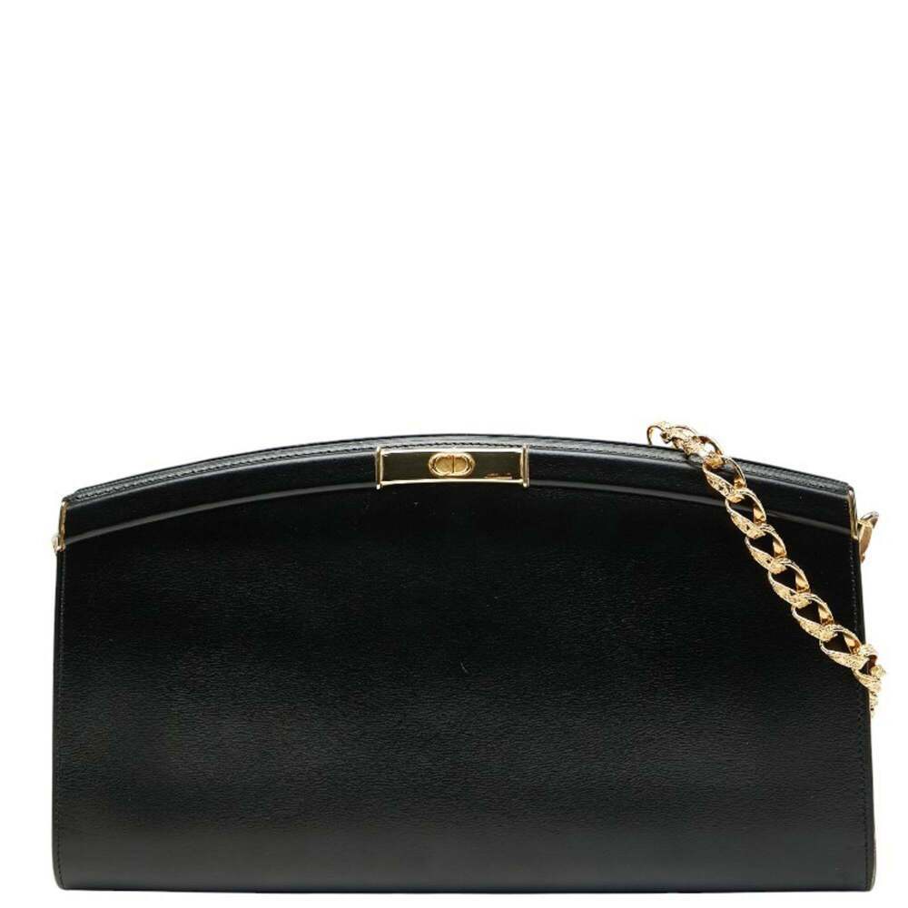 CHRISTIAN DIOR Black Leather Shoulder Bag - Picture 1 of 8